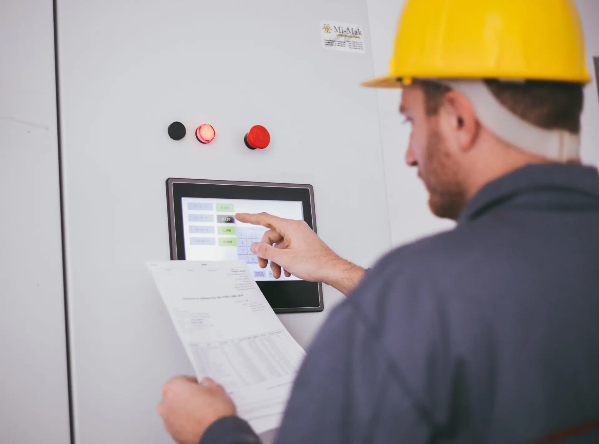 Greenagro production operator controlling the process